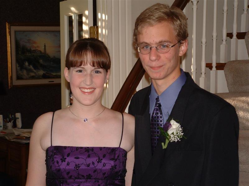 Going to a school dance our sophomore year of high school (2002)