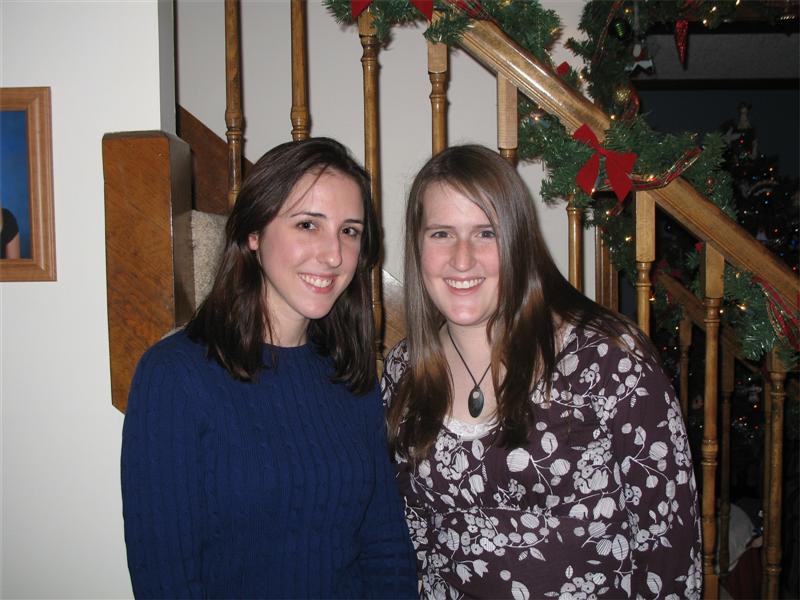 Jenny with Stephanie Smiros, a friend of the couple from high school.
